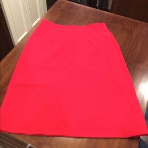 Escada lipstick red couture skirt